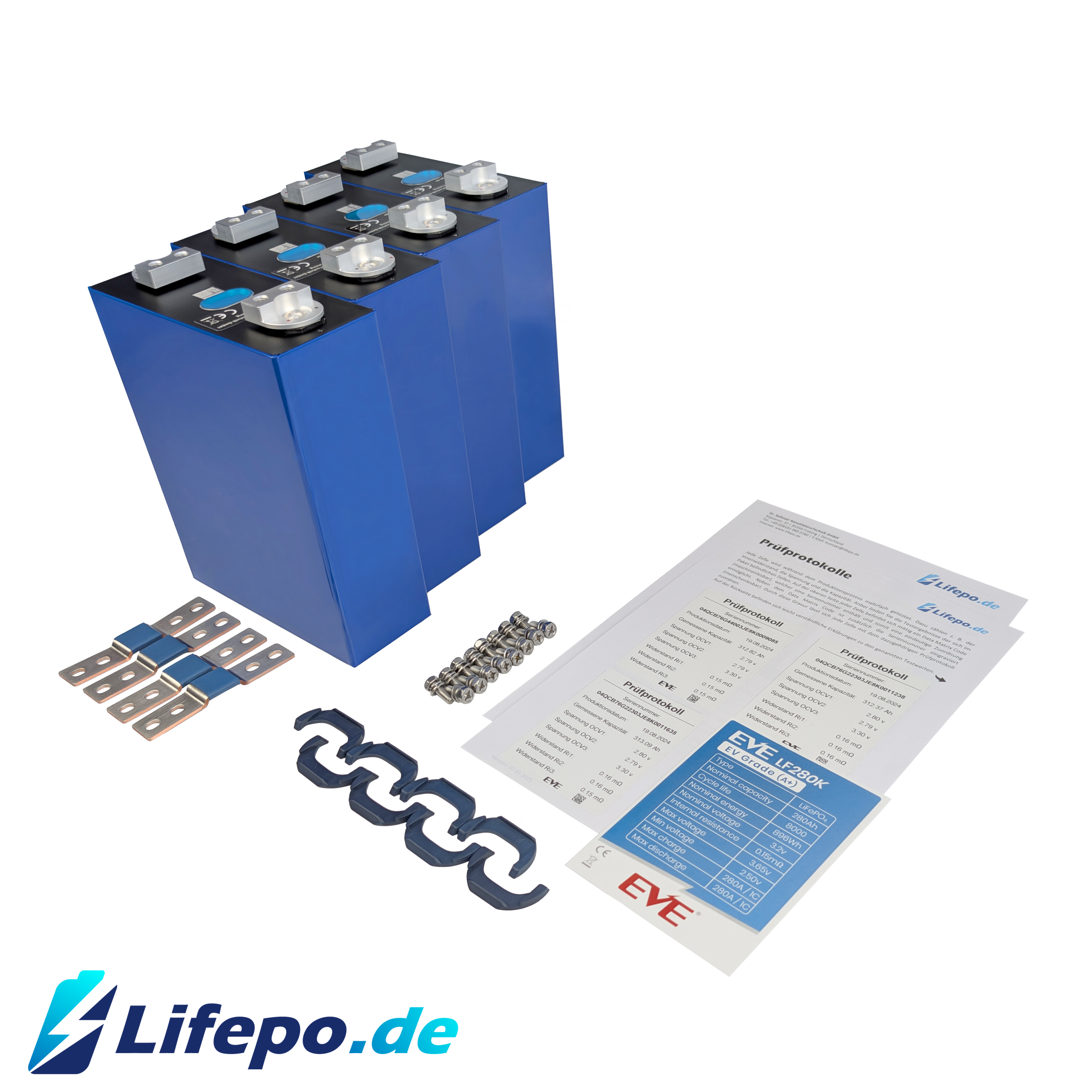 0% VAT 12v 280Ah - EVE - EV Grade (A+) - 4000Wh - 8000 cycles - Lifepo4 cells