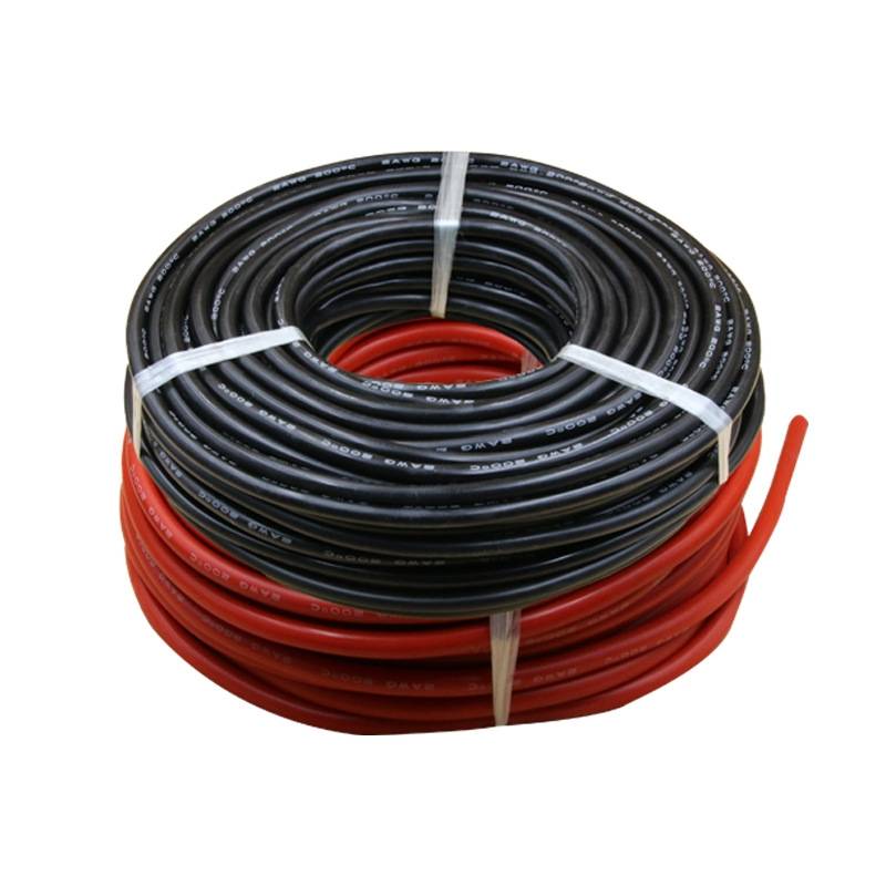 35mm² hochwertiges Silikonkabel (2AWG) in rot oder schwarz