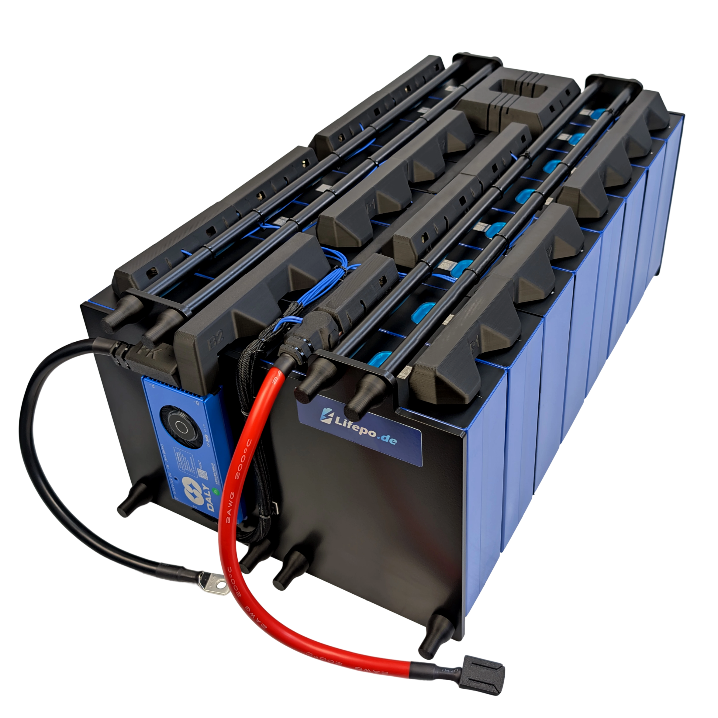 0%MwSt 24V 16kWh/624Ah zweireihig - Premium Lifepo4 Batterie