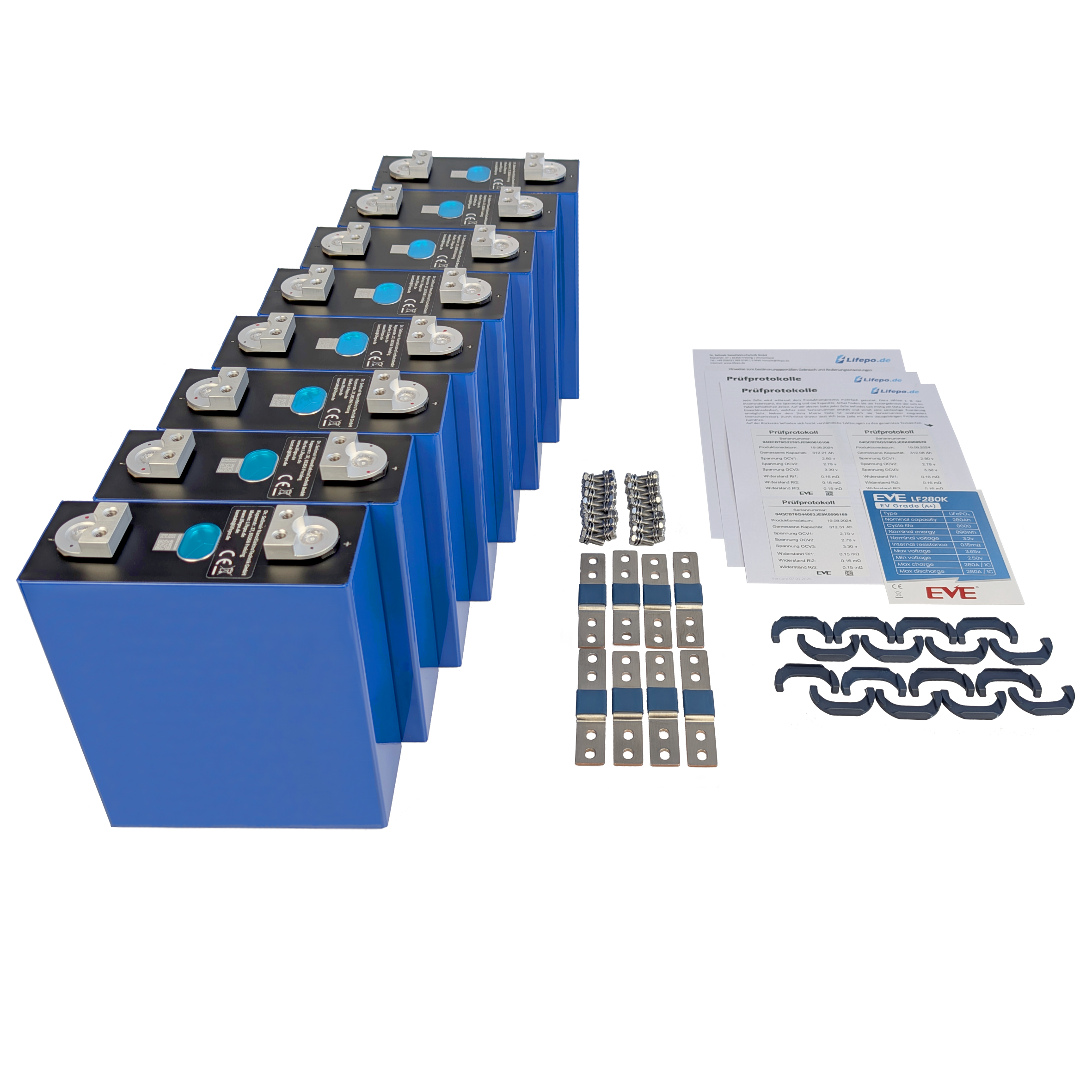 24v 280Ah - EVE - EV Grade (A+) - 8000Wh - 8000 Zyklen - Lifepo4 Zellen