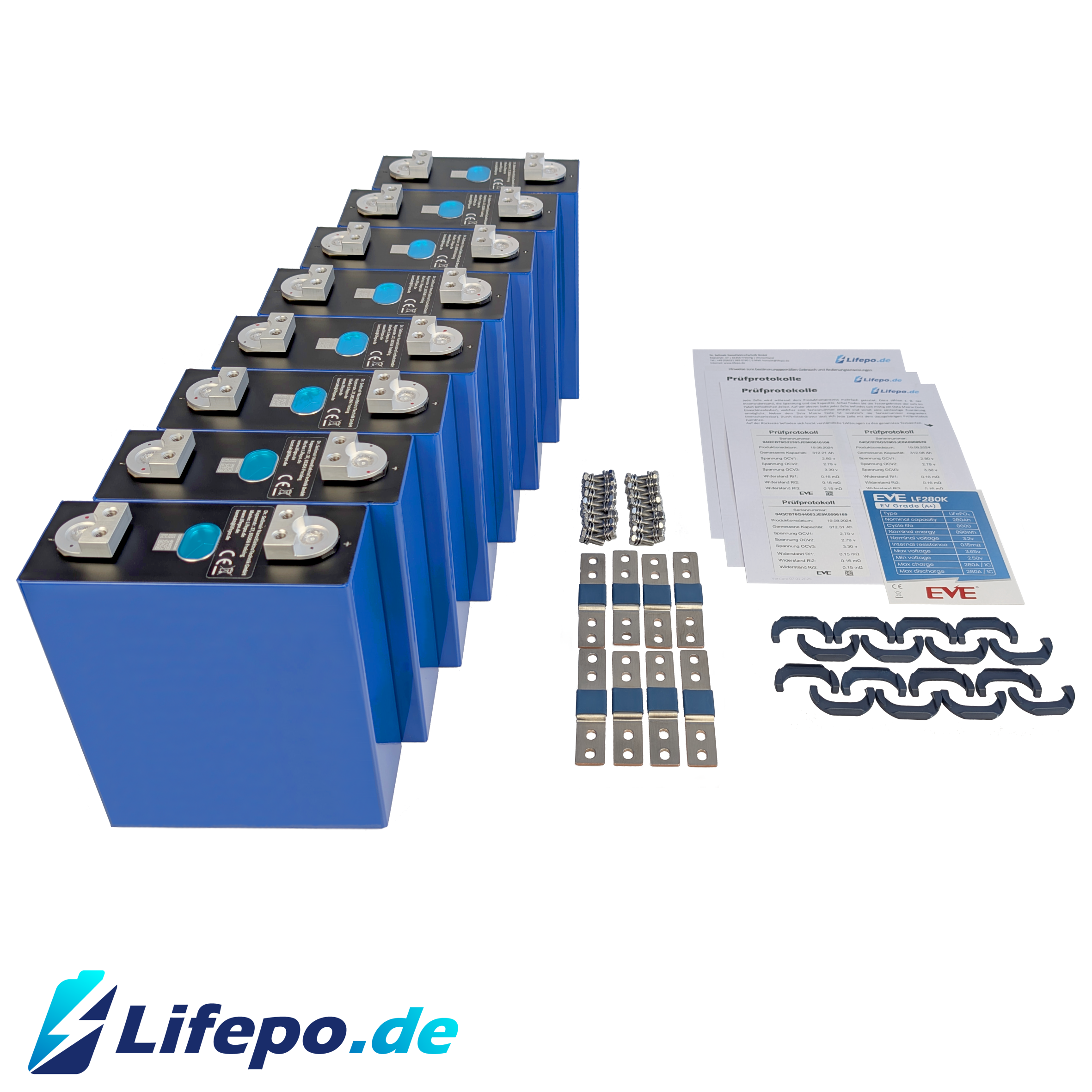 0%MwSt 12V 8kWh einreihig - Premium Lifepo4 Batterie