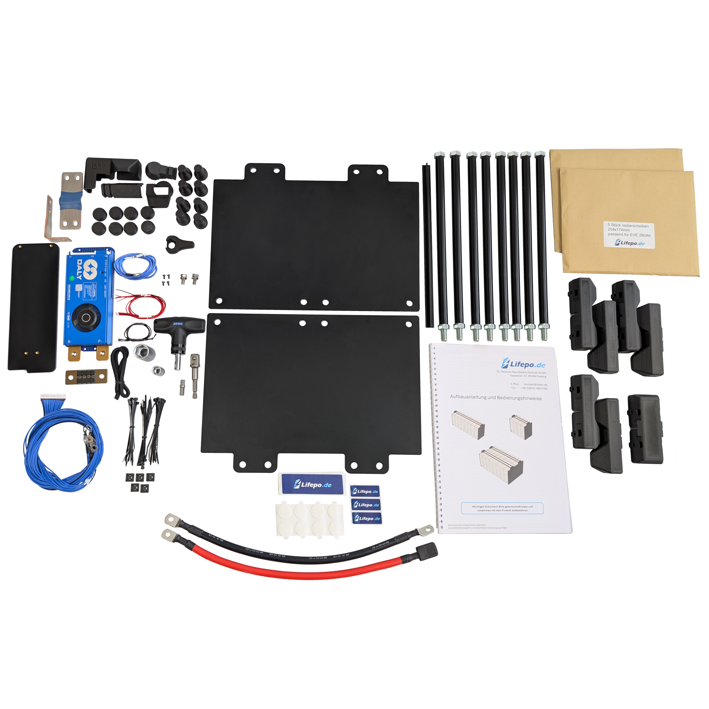 0%MwSt 24V 8kWh/312Ah zweireihig - Premium Lifepo4 Batterie