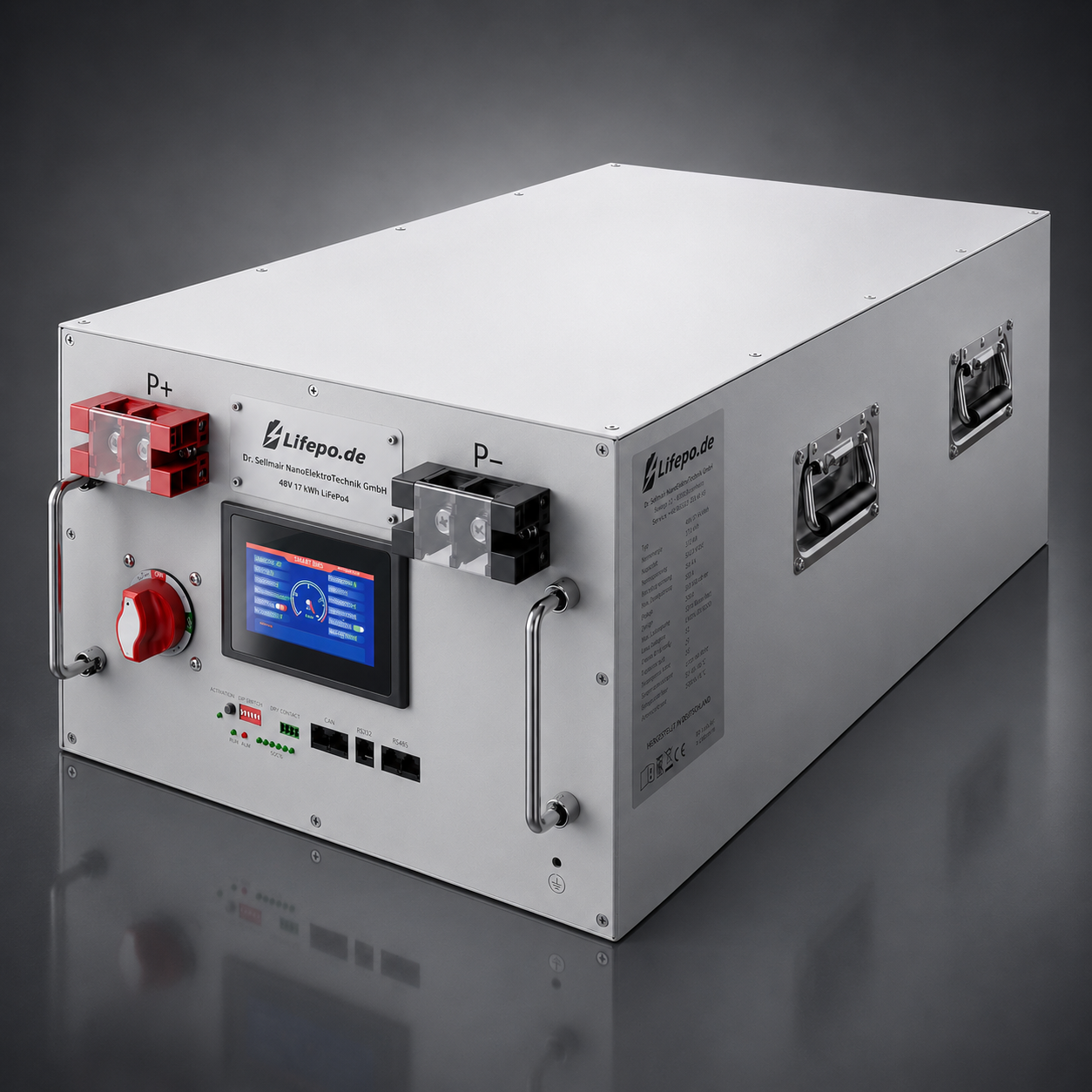 Lifepo4 17kWh 24V Batterie (HS-24-17.0) - langlebig, sicher, hergestellt in Deutschland (0%MwSt)