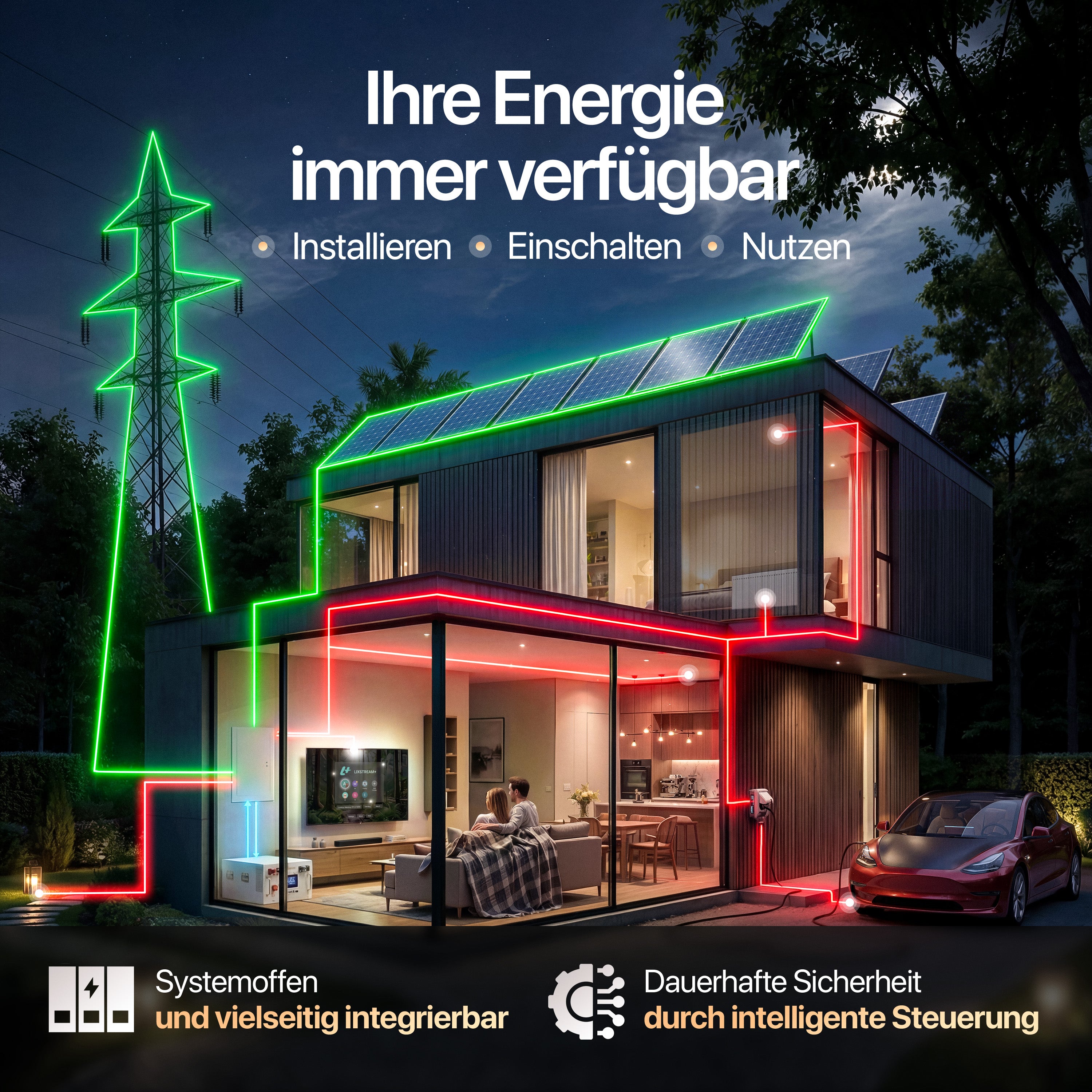 Lifepo4 17kWh 48V Batterie (HS-48-17.0) - langlebig, sicher, hergestellt in Deutschland (0%MwSt)