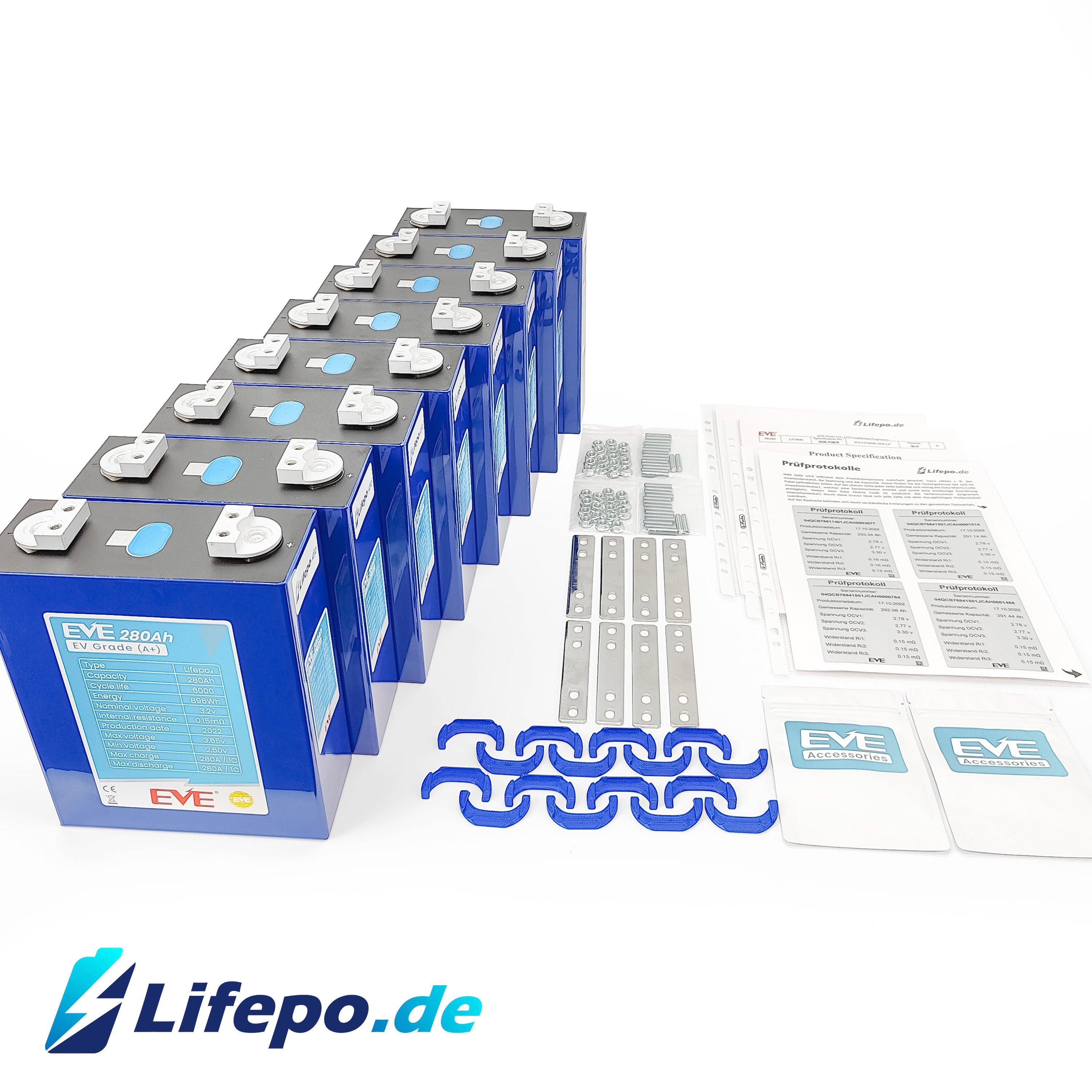 24v 280Ah Lifepo4 Batteriesystem mit EVE Grade A+ 7,6kWh