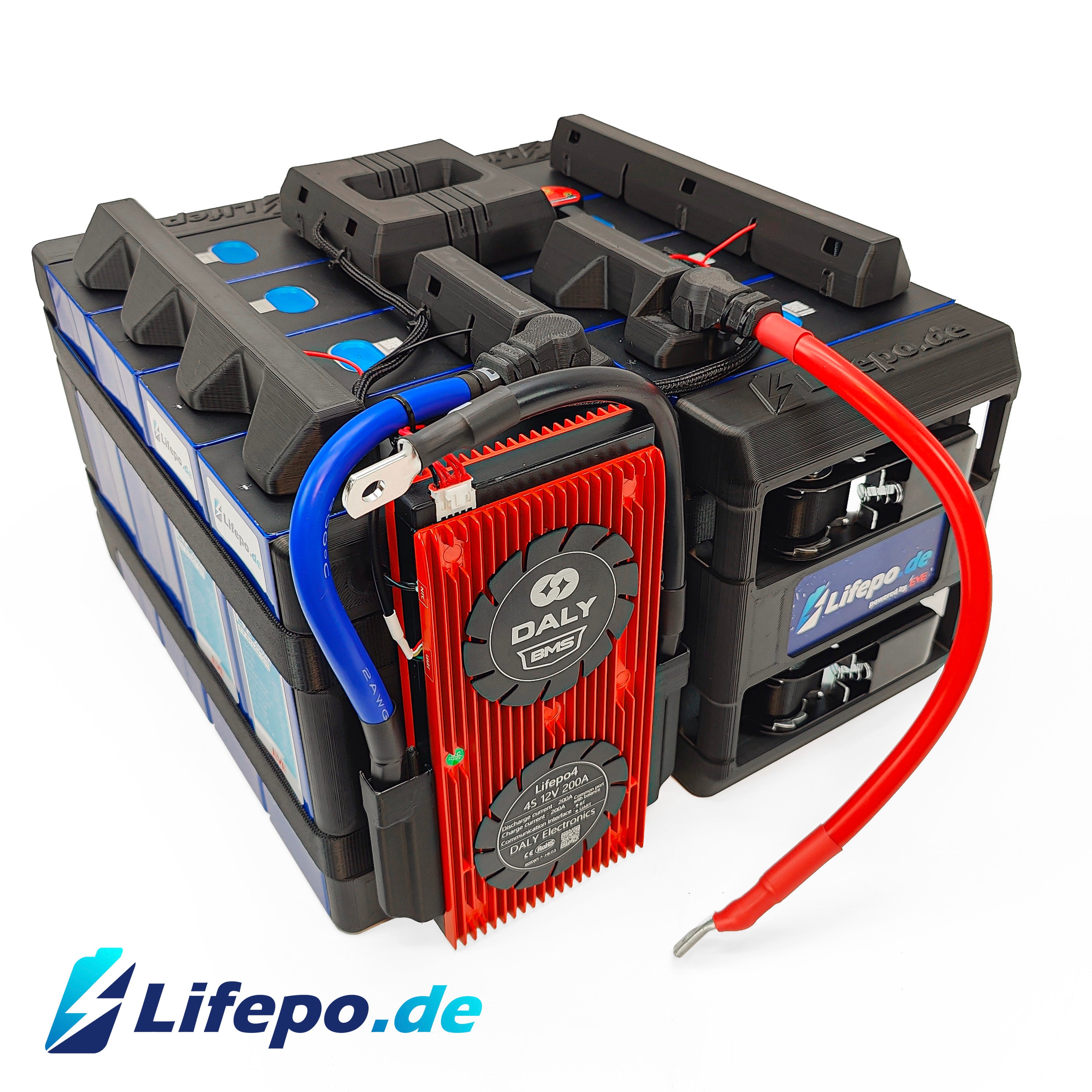 12v 560Ah Lifepo4 battery system with EVE Grade A+ 7.17kWh - double row