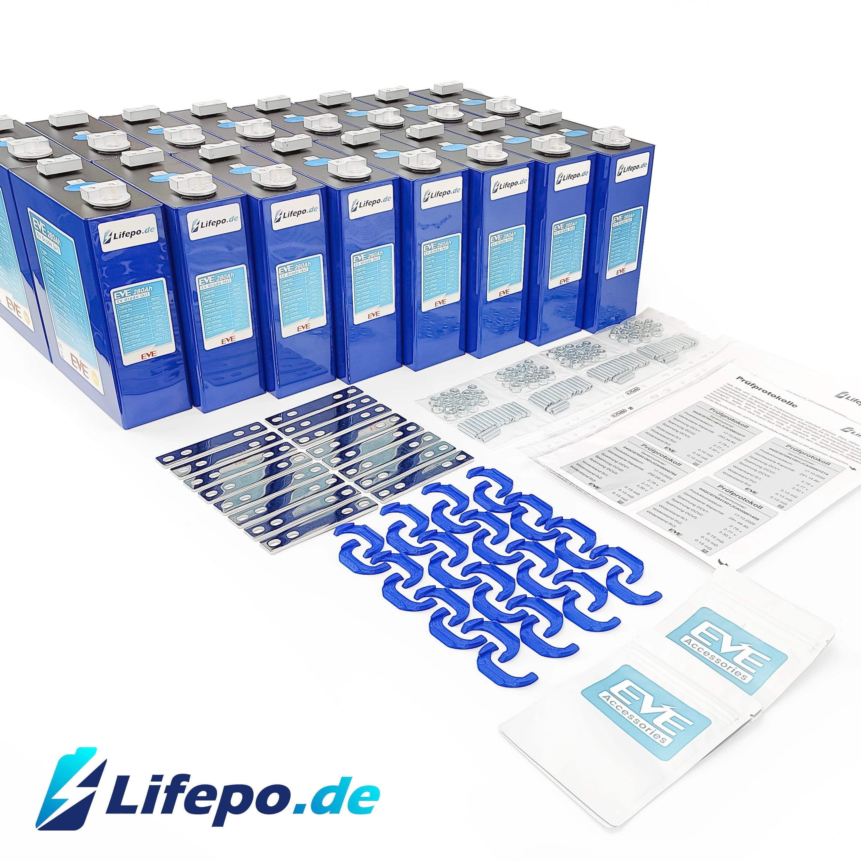 Lifepo.de Lifepo4 EVE 3.2V 280Ah Zelle, 8er-Pack