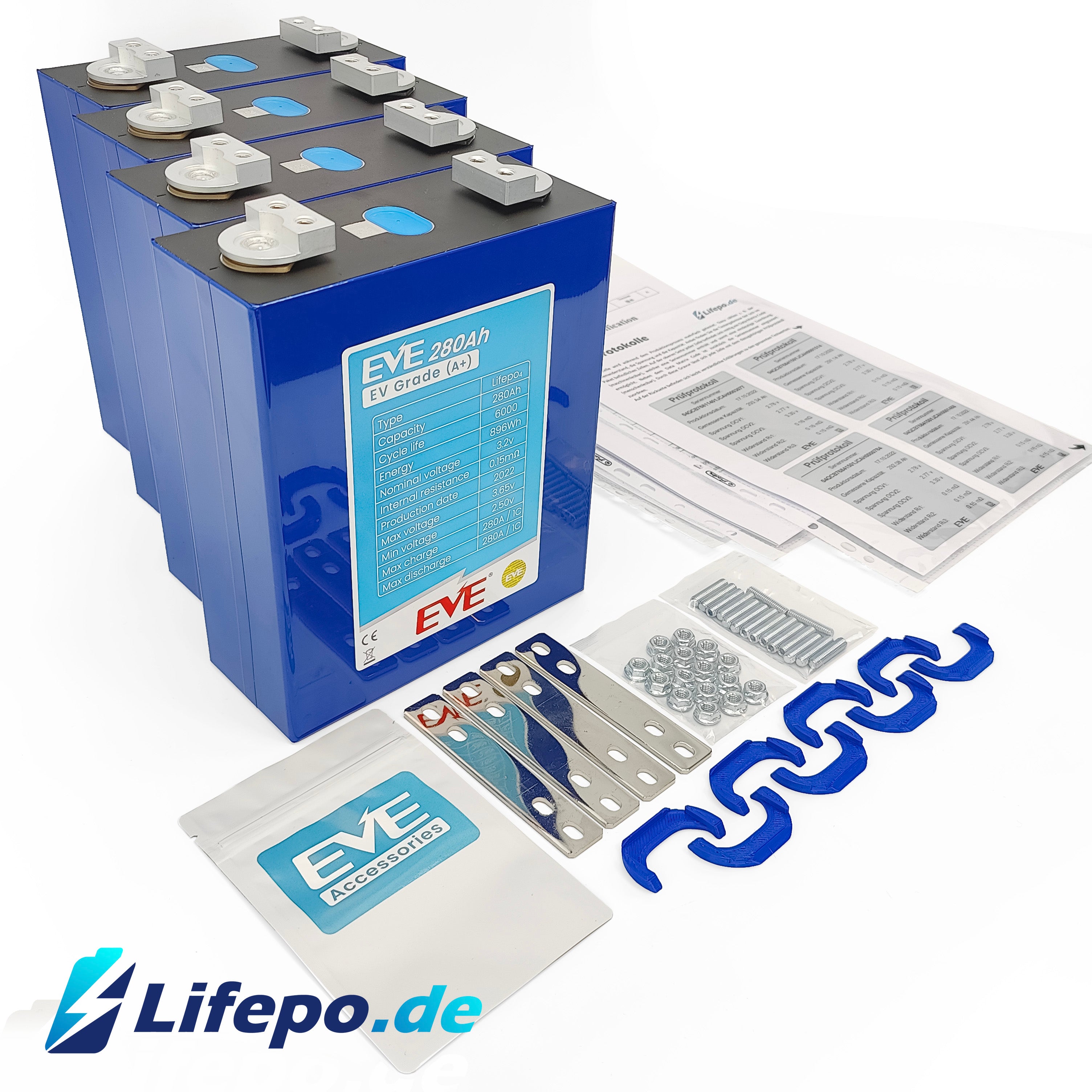 12v 280Ah Lifepo4 Batteriesystem mit EVE Grade A+ 4kWh –
