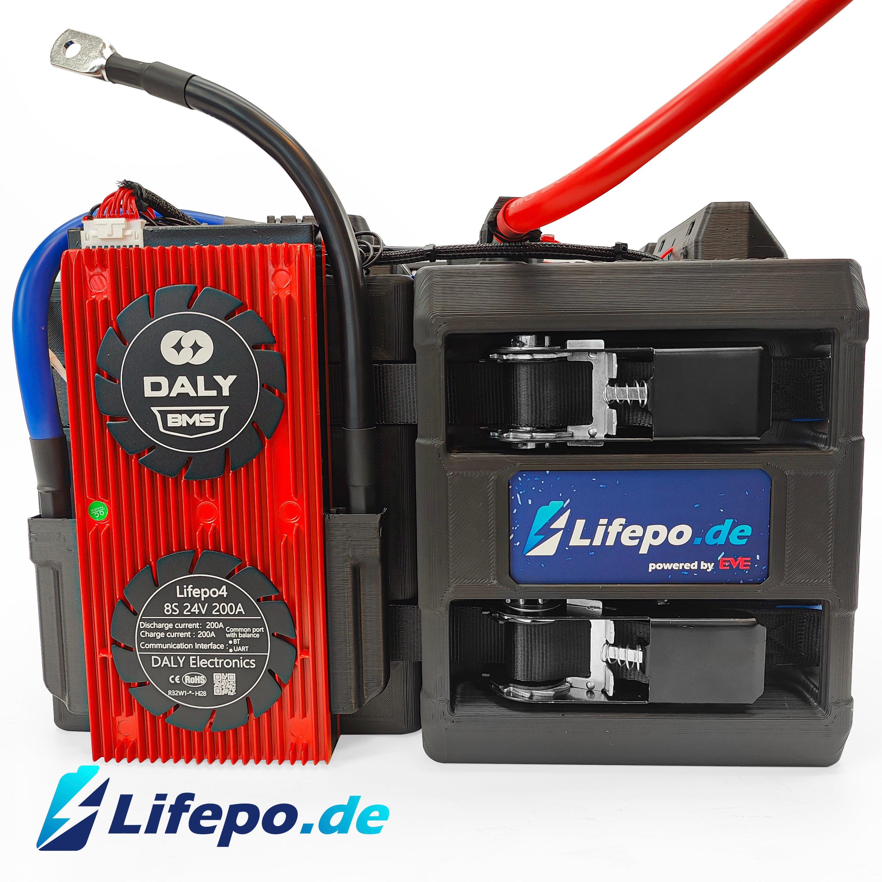 0% MwSt 24v 280Ah Lifepo4 Batteriesystem mit EVE Grade A+ 7,6kWh - zweireihig