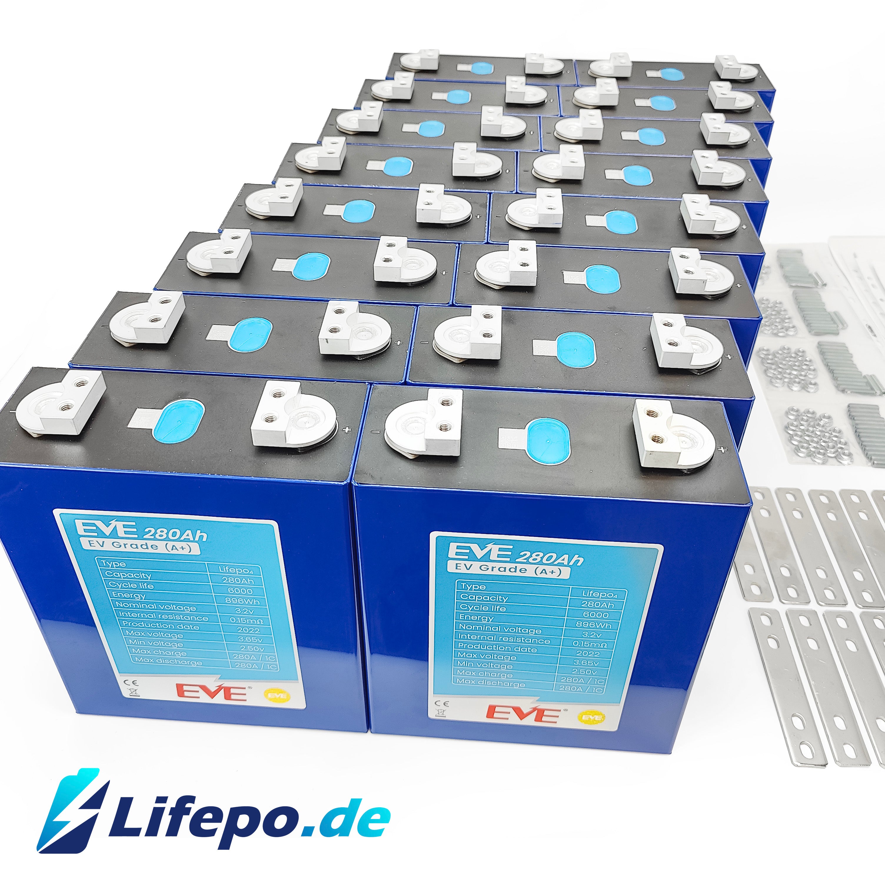 24v 560Ah Lifepo4 battery system with EVE Grade A+ 15.2kWh