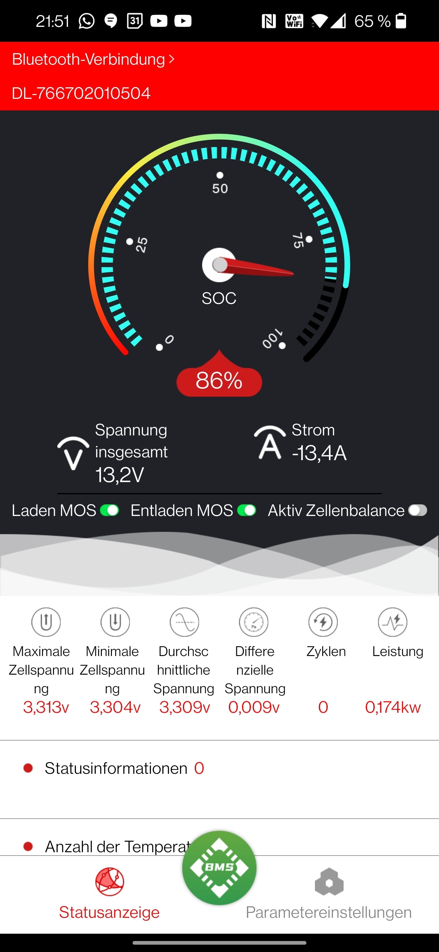 0% MwSt Daly Smart BMS - 24v 200A - 5120W - Bluetooth - kostenlose App