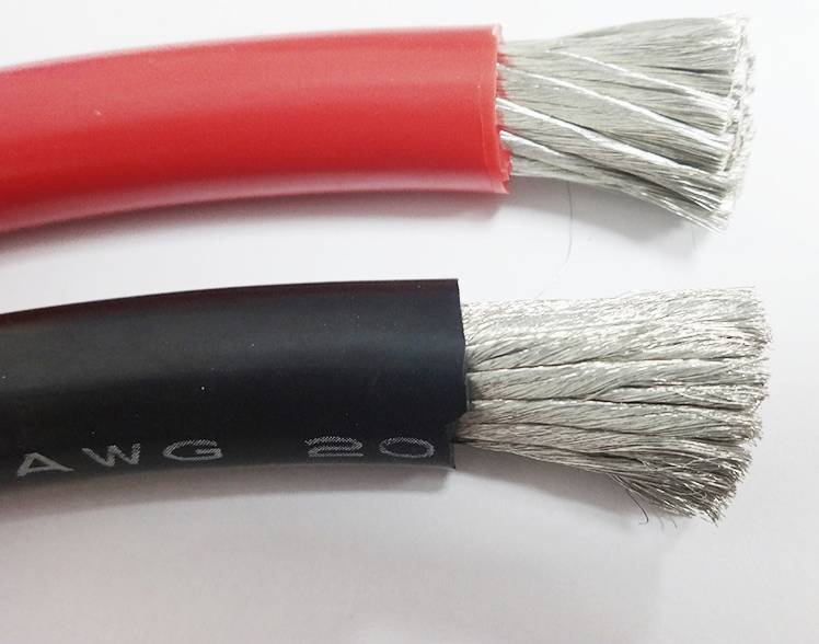 50mm² hochwertiges Silikonkabel (1/0AWG) in rot oder schwarz